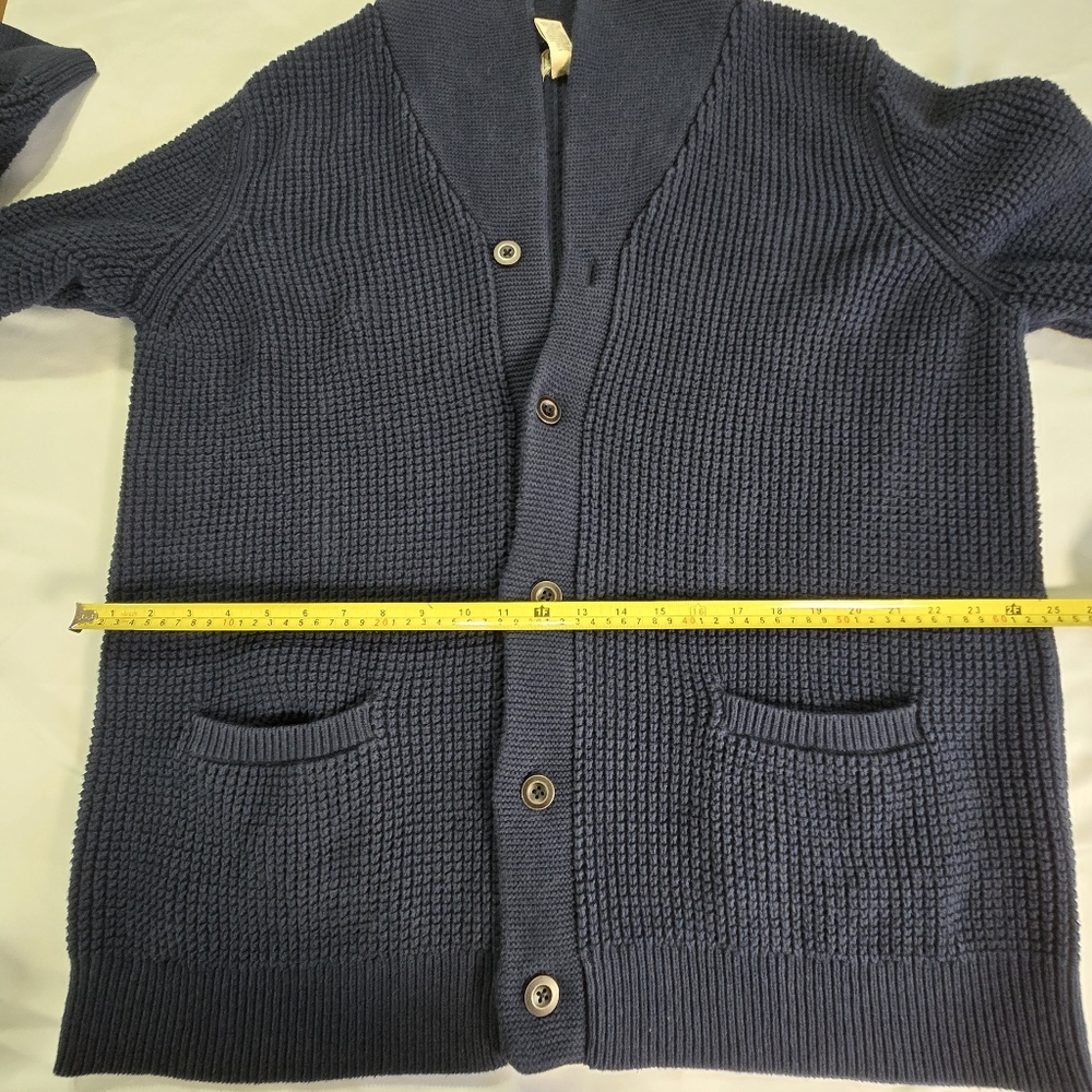 L.L. Bean Dark Navy Blue Men's Button Down Cardigan Sweater Size XXL - Picture 9 of 12